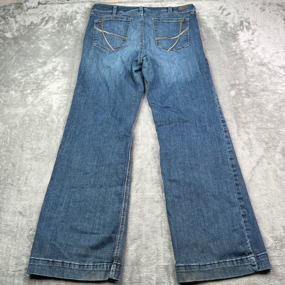 Ariat Perfect Rise Wide Leg Trouser Jeans Womens 33R Blue Medium Wash Western